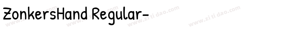 ZonkersHand Regular字体转换